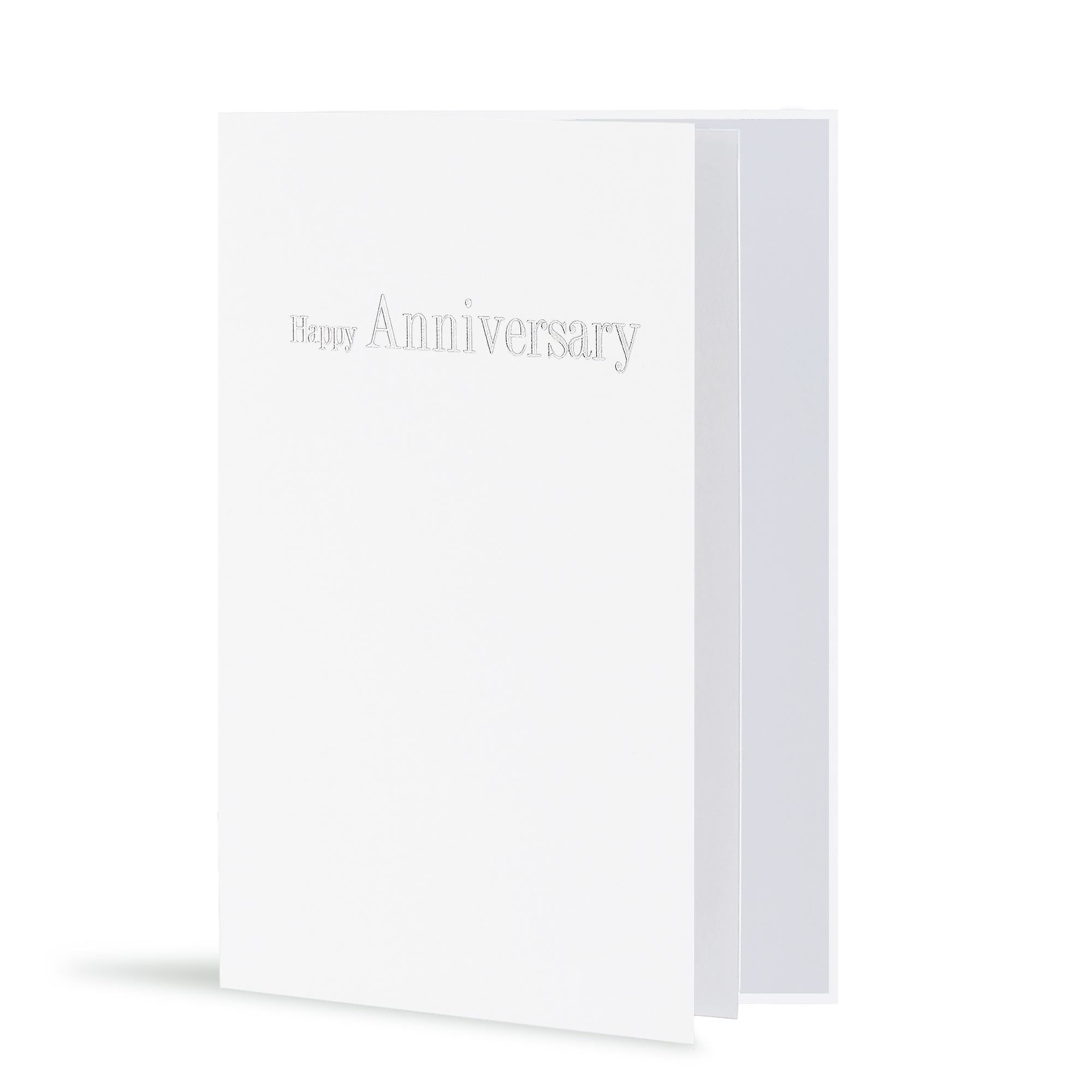 Happy Anniversary Card, White