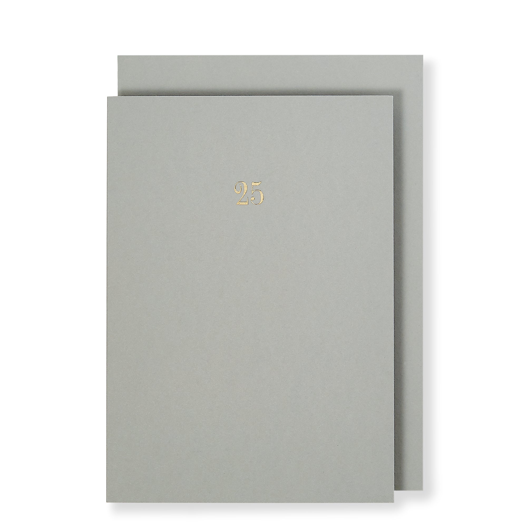 25th Birthday Milestone Anniversary Card, Grey