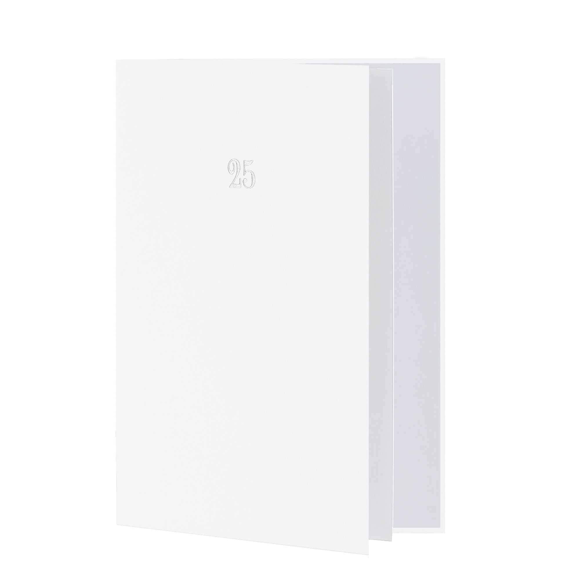 25th Birthday Milestone Anniversary Card, White