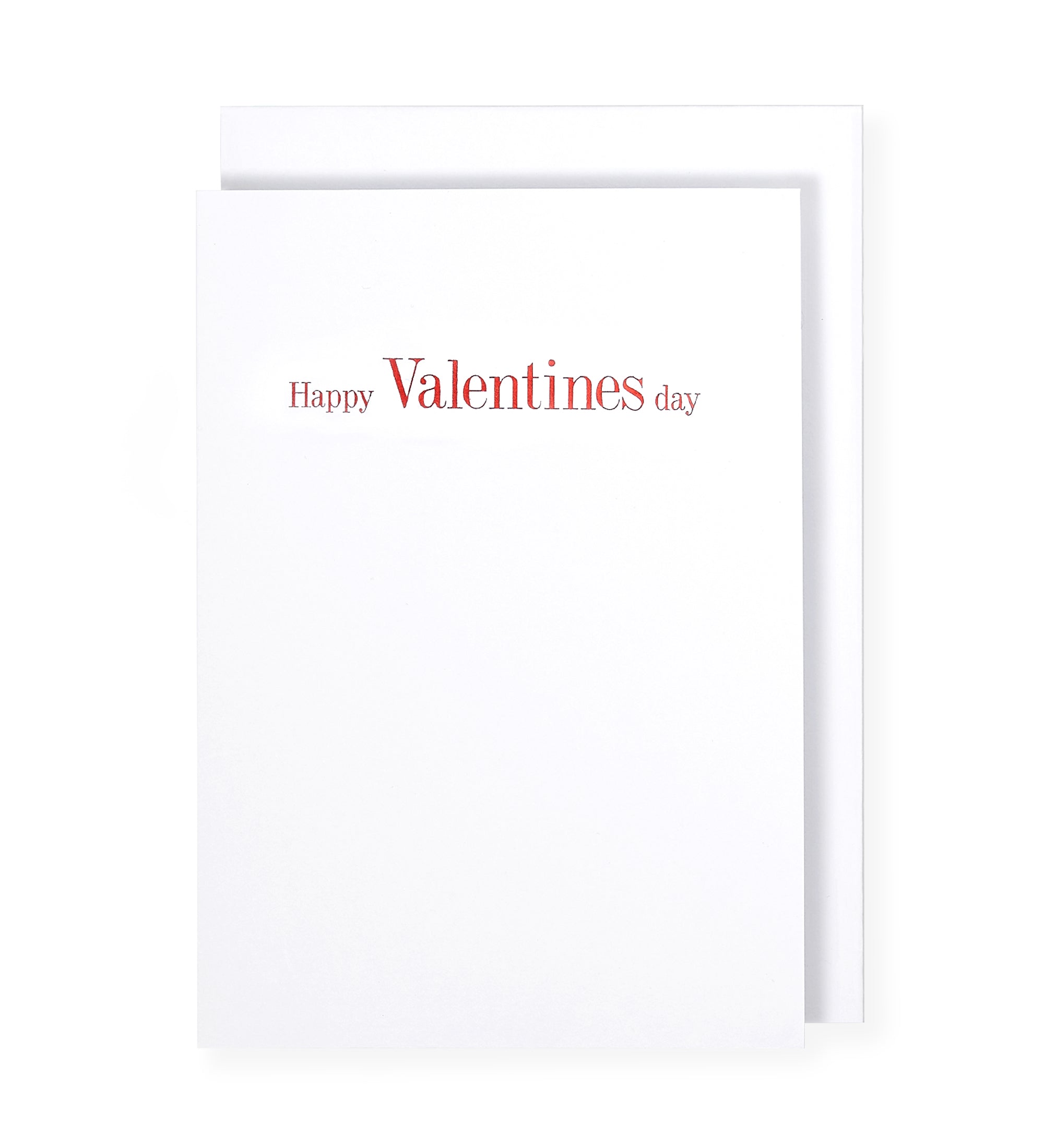Happy Valentine's Day Card, White Red