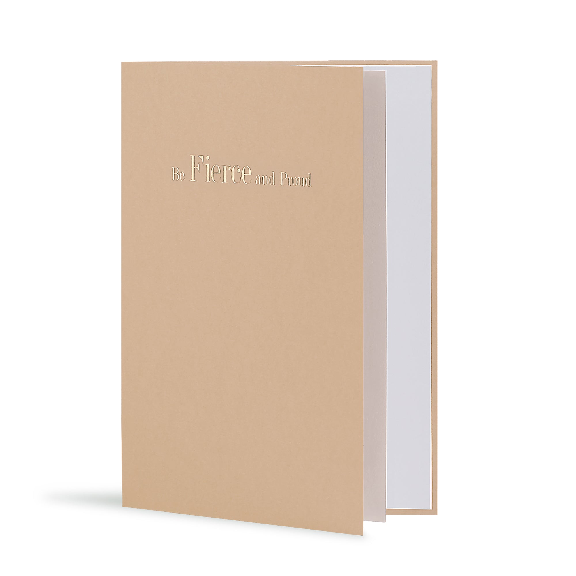 Be Fierce and Proud Greeting Card in Pastel Stone, Side