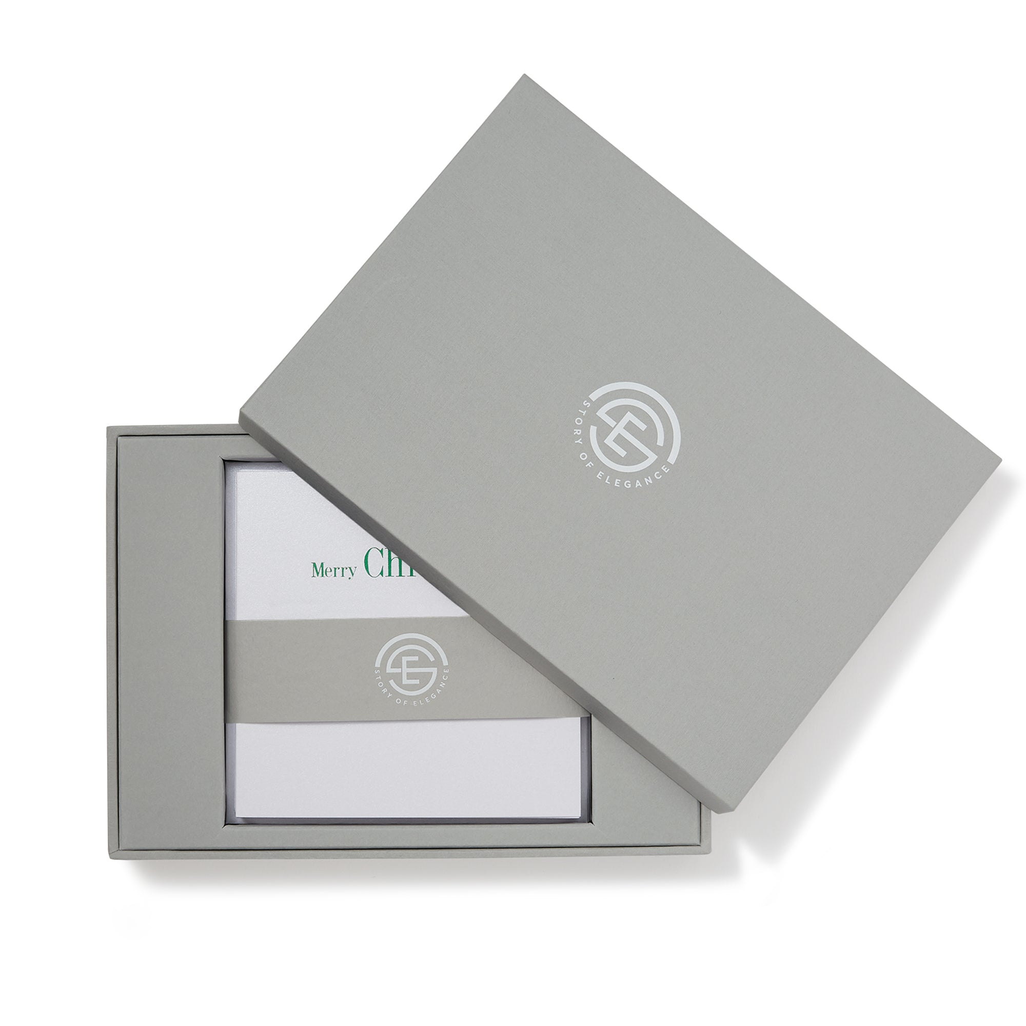 Merry Christmas Green Foiled Mini Cards-Story of Elegance