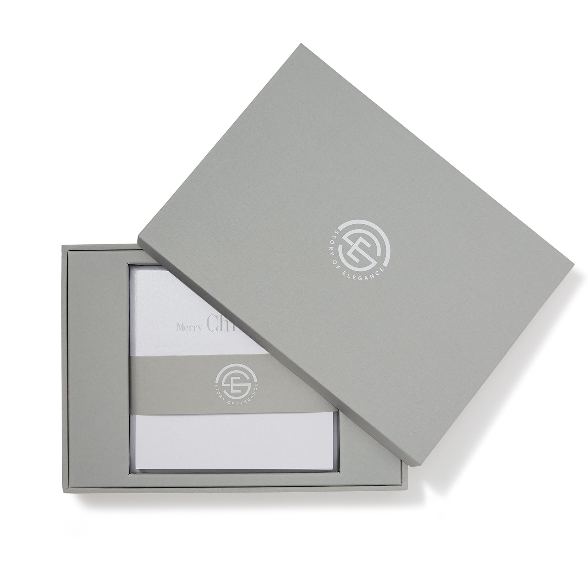 Merry Christmas Silver Foiled Mini Cards-Story of Elegance