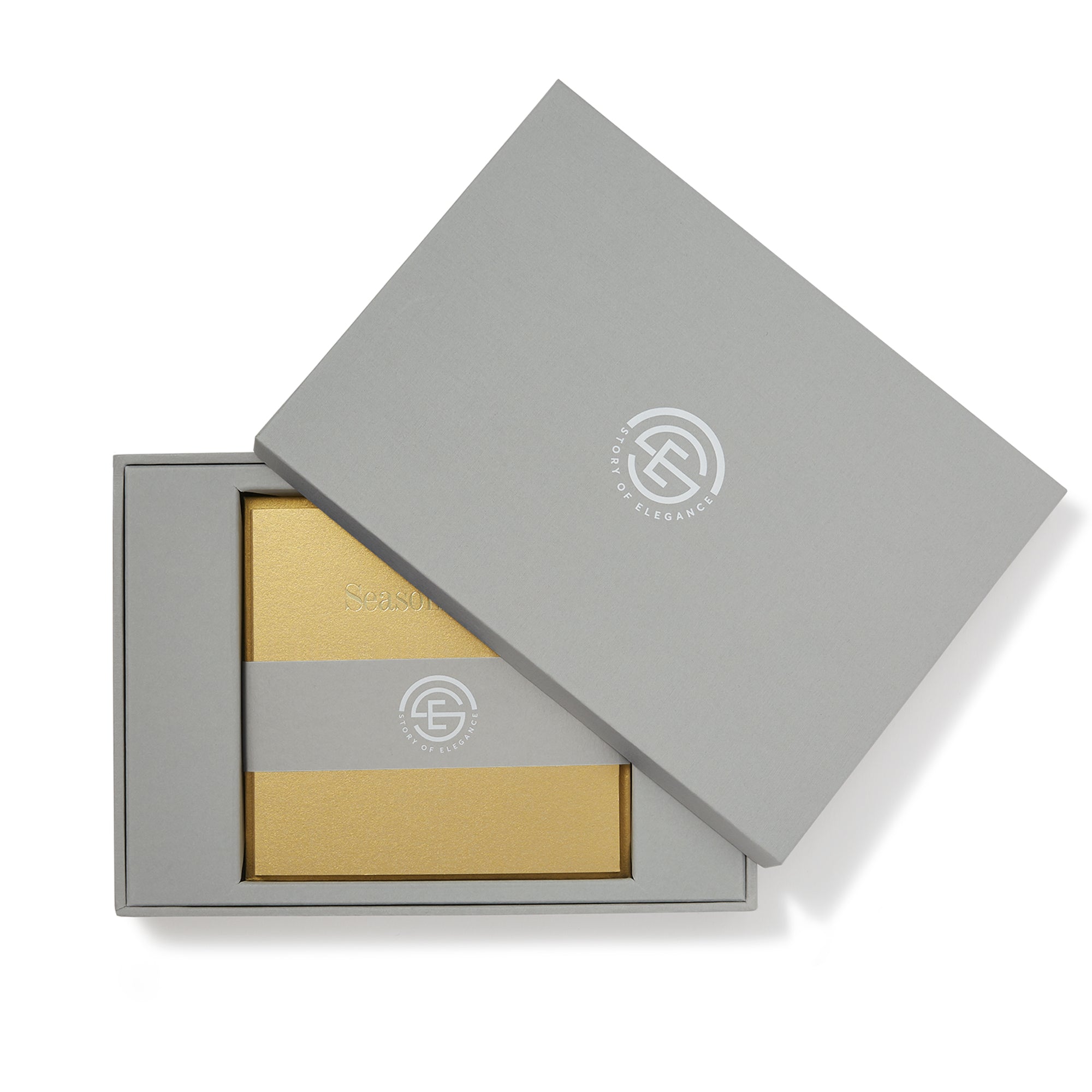 Seasons Greetings Gold Mini Cards-Story of Elegance