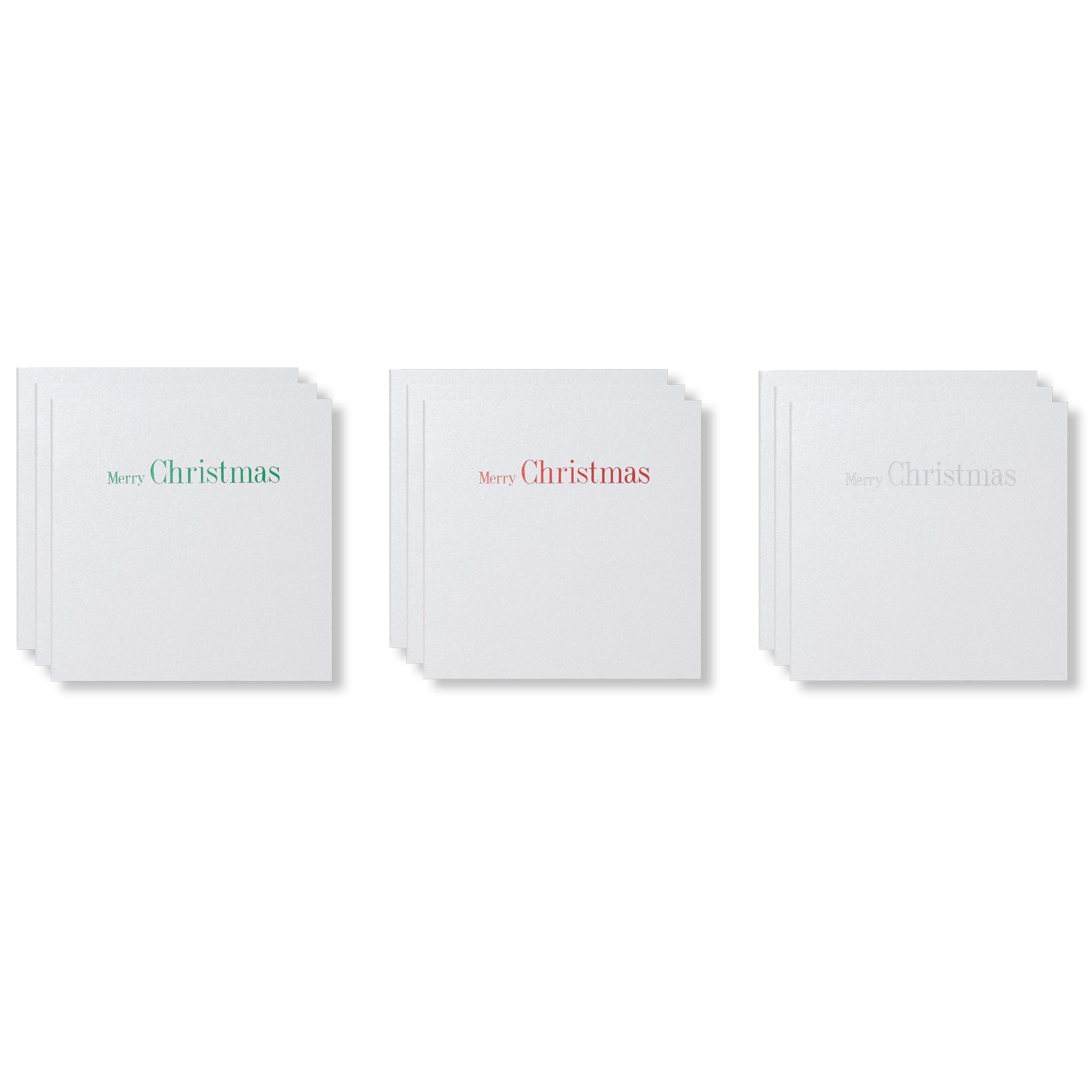 Merry Christmas, Multi Foiled Mini Cards, Sets of 9