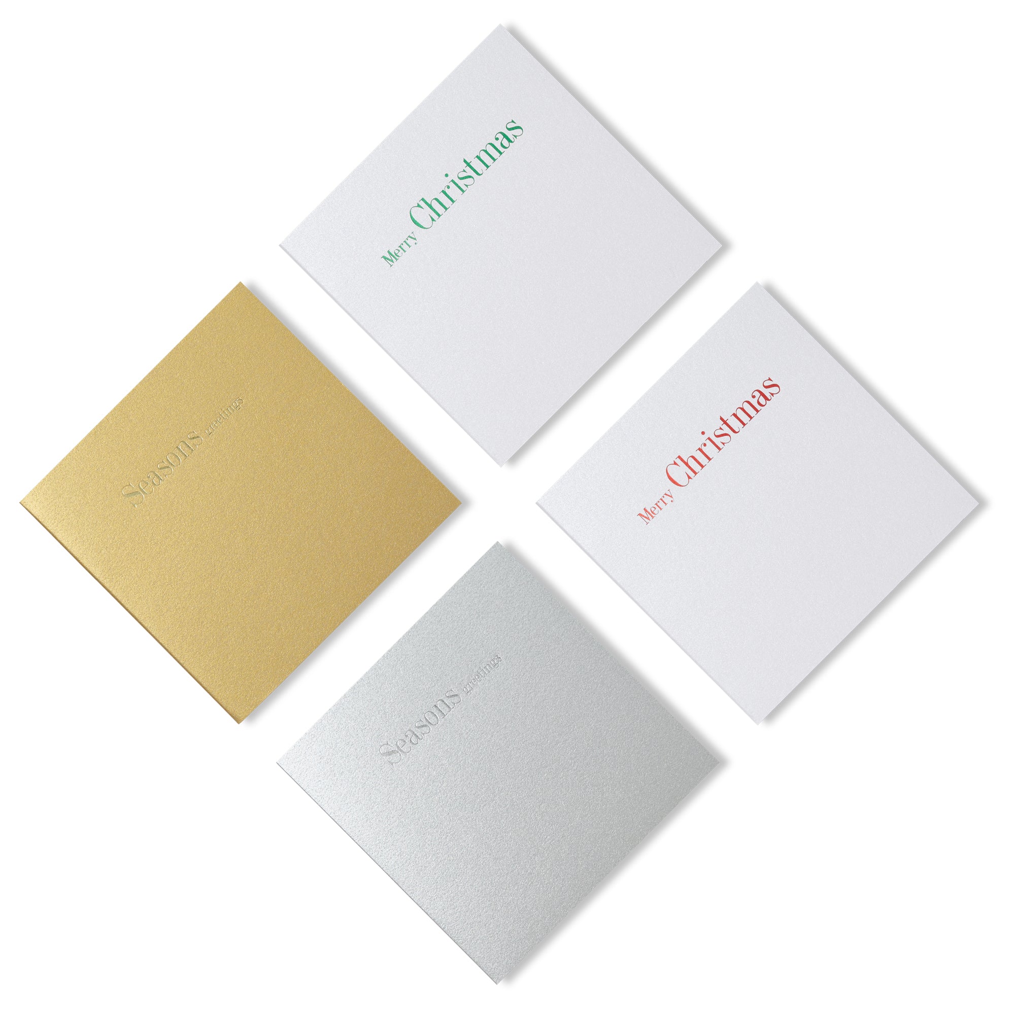 Merry Christmas, Seasons Greetings Mini Cards, Set of 8