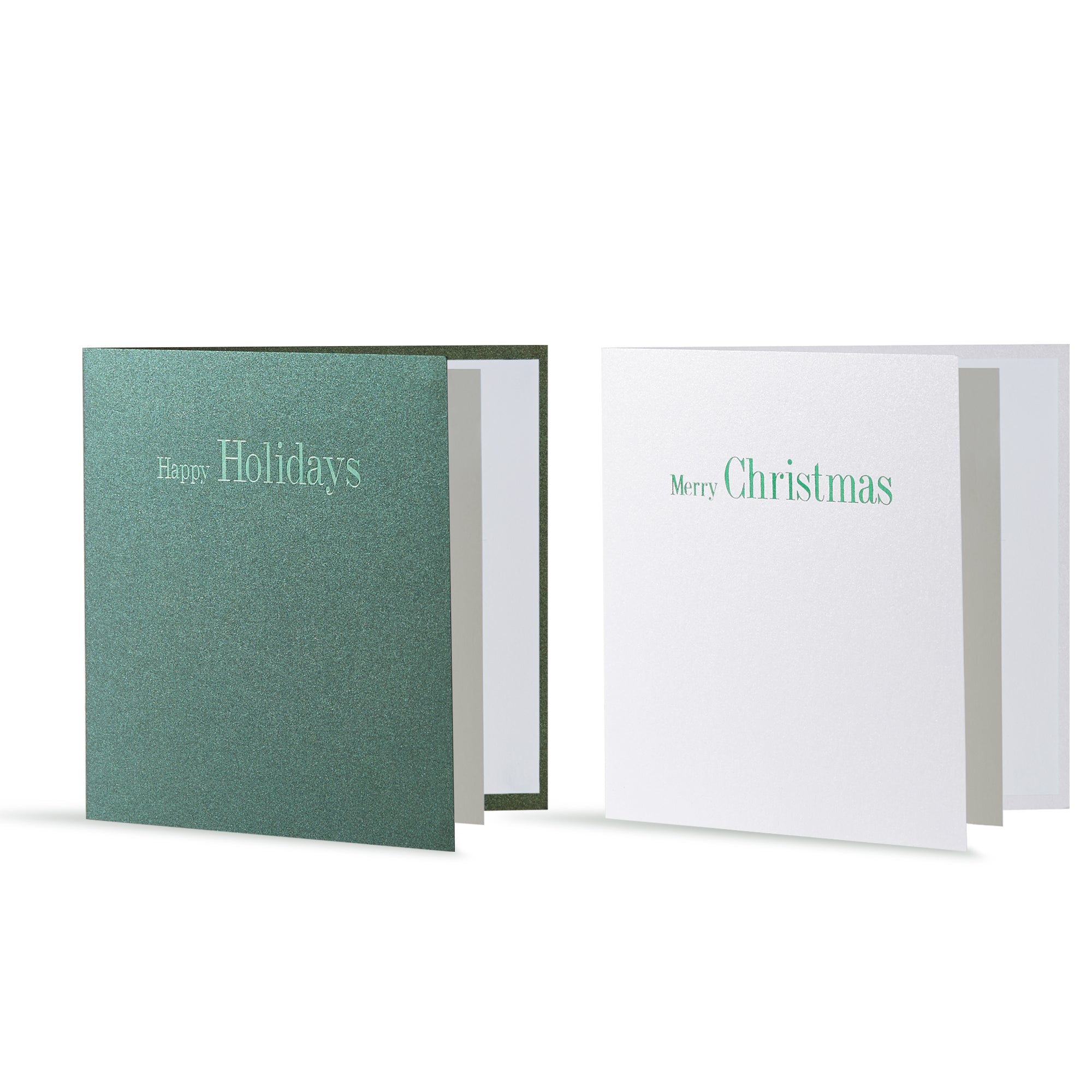 Green Metallics Mini Cards, Set of 8