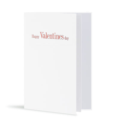 Happy Valentine's Day Card, White Red