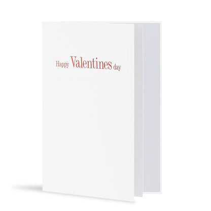Happy Valentine's Day Card, White Red