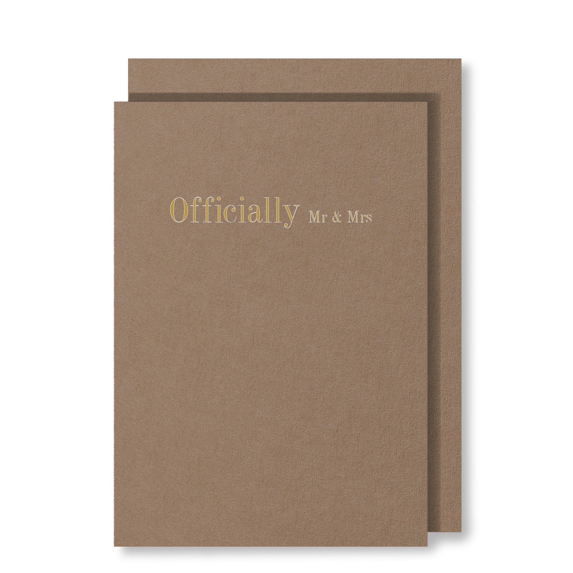Officialy Mr & Mrs Card, Calming Brown