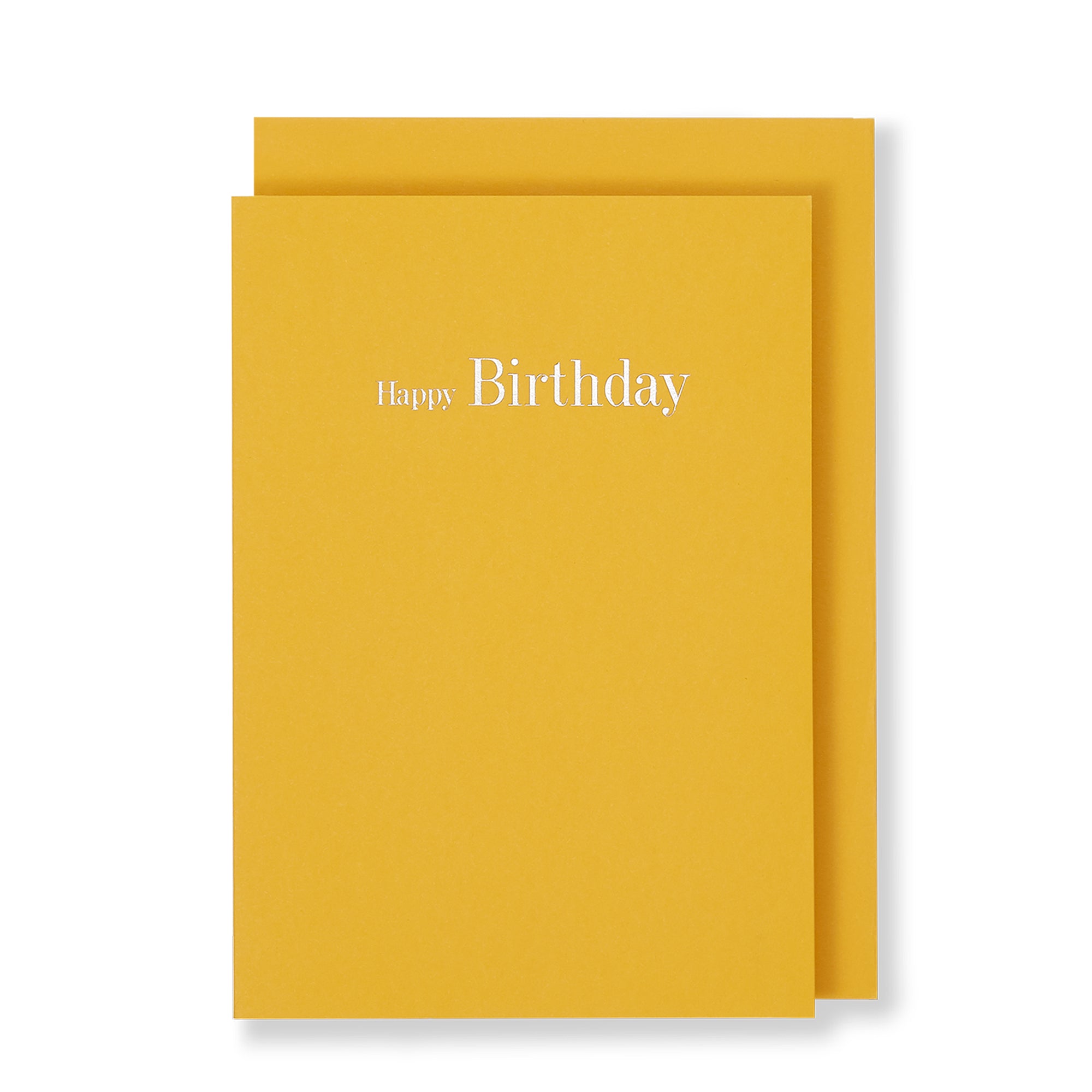Happy Birthday Greeting Card in Orange Front