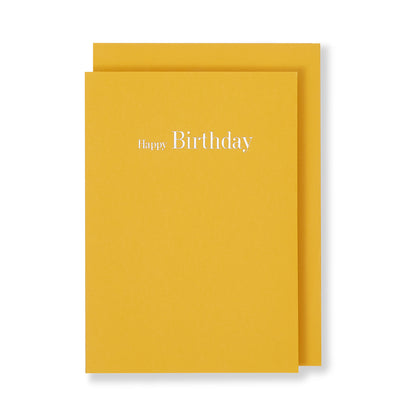 Happy Birthday Greeting Card in Orange Front