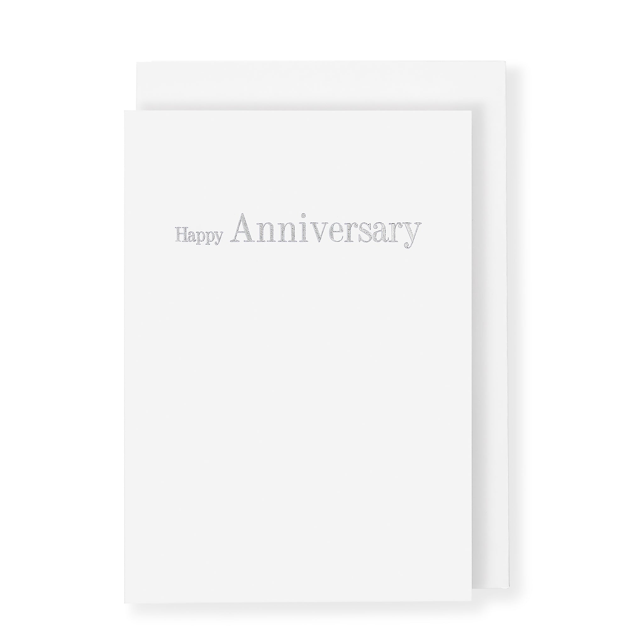 Happy Anniversary Card, White