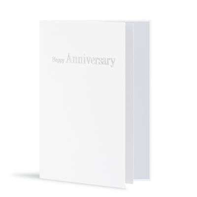 Happy Anniversary Card, White