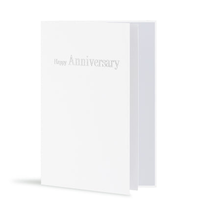 Happy Anniversary Card, White