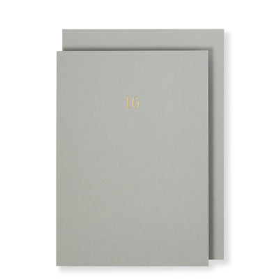 16th Birthday Milestone Anniversary Card, Grey