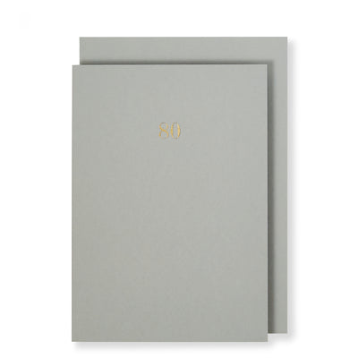 80th Birthday Milestone Anniversary Card, Grey