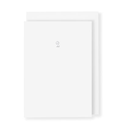 2nd Birthday Milestone Anniversary Card, White