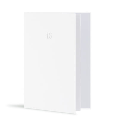 16th Birthday Milestone Anniversary Card, White