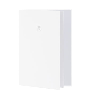 25th Birthday Milestone Anniversary Card, White