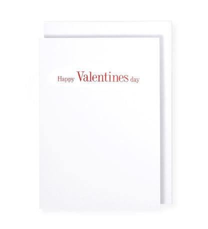 Happy Valentine's Day Card, White Red