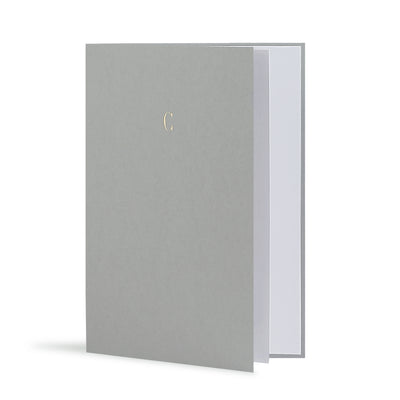 C Greeting Card in Grey, Side | Story of Elegance
