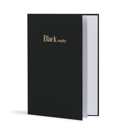 Black Royalty Greeting Card in Black, Side