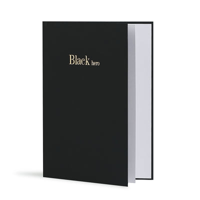 Black Hero Greeting Card in Black, Side