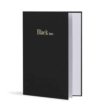 Black Hero Greeting Card in Black, Side