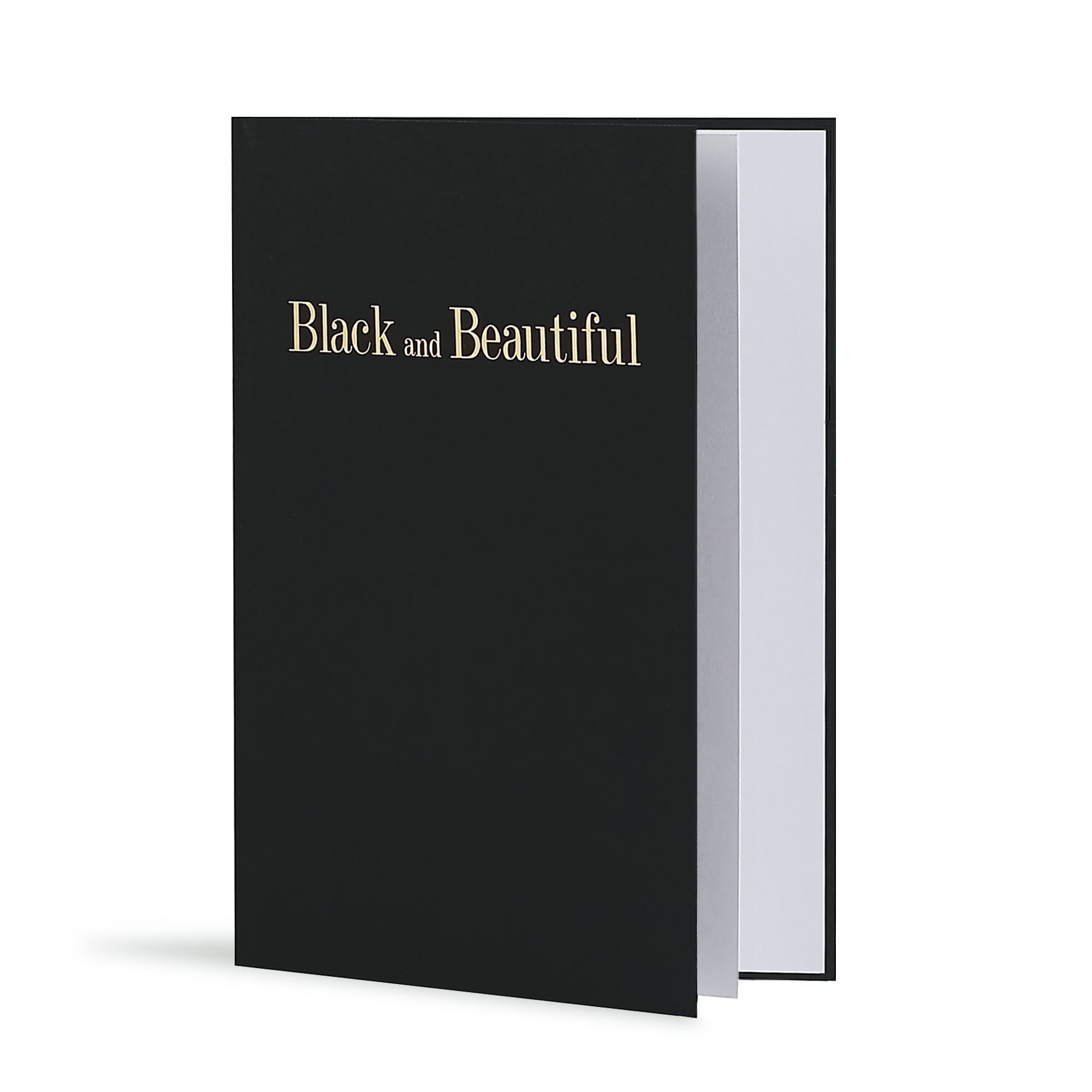 Black and Beautiful Greeting Card in Black, Side