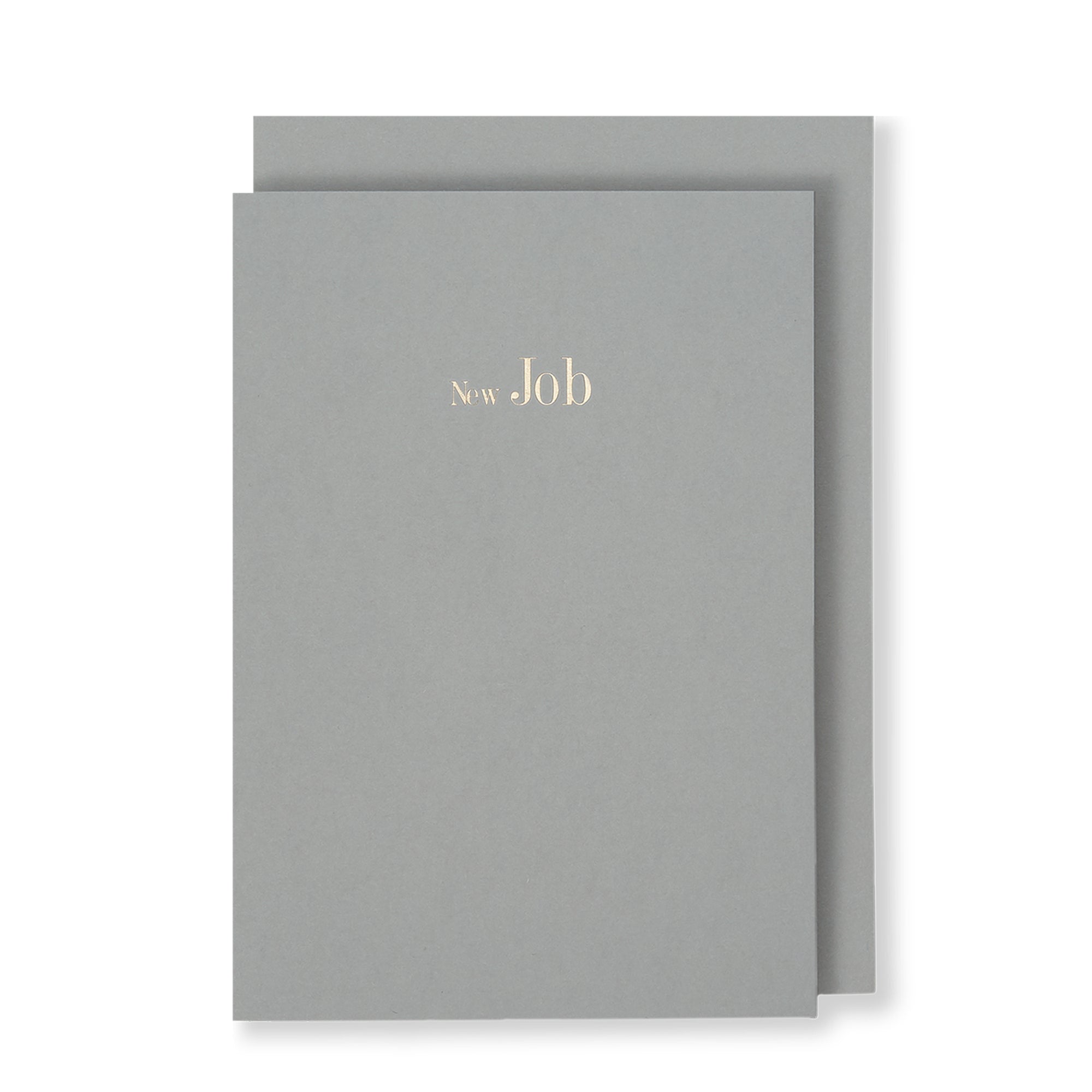 New Job Greeting Card in Grey, Front