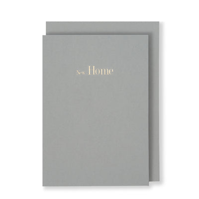 New Home Greeting Card in Grey, Front