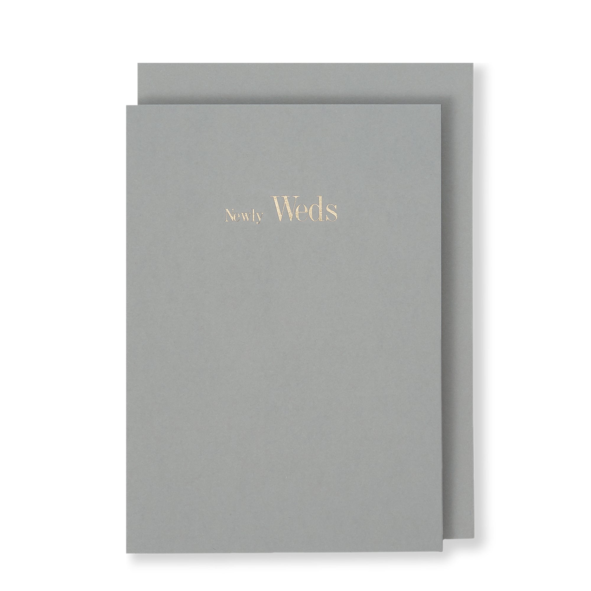 Newly Weds Greeting Card in Grey, Front