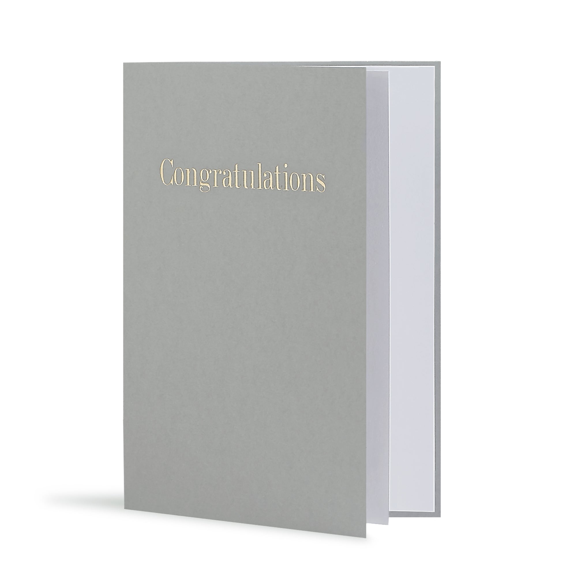 Congratulations Greeting Card in Grey, Side