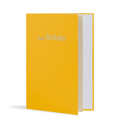 Happy Birthday Greeting Card in Orange Side