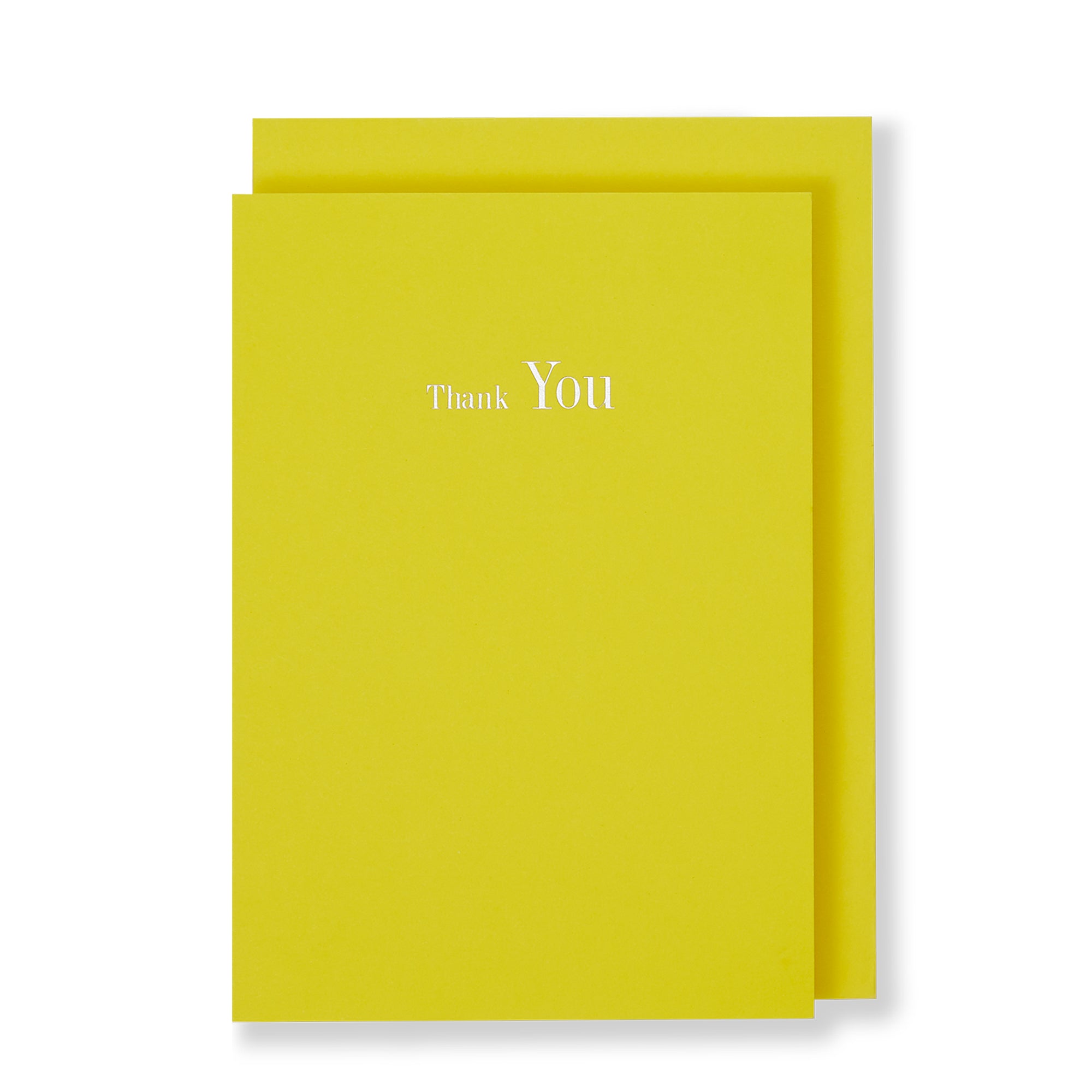 Thank You Greeting Card in Yellow, Front