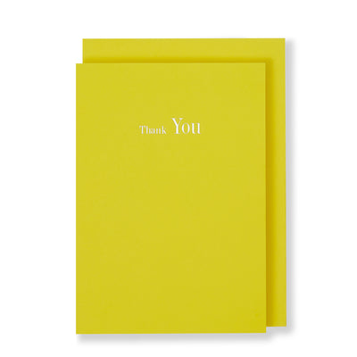 Thank You Greeting Card in Yellow, Front