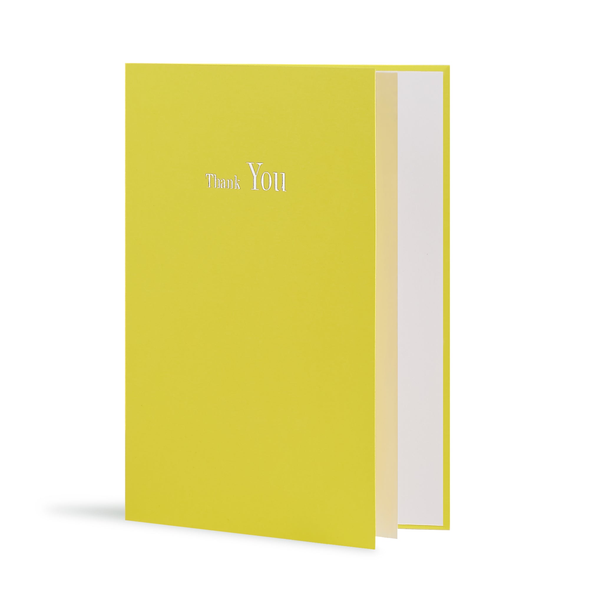 Thank You Greeting Card in Yellow, Side