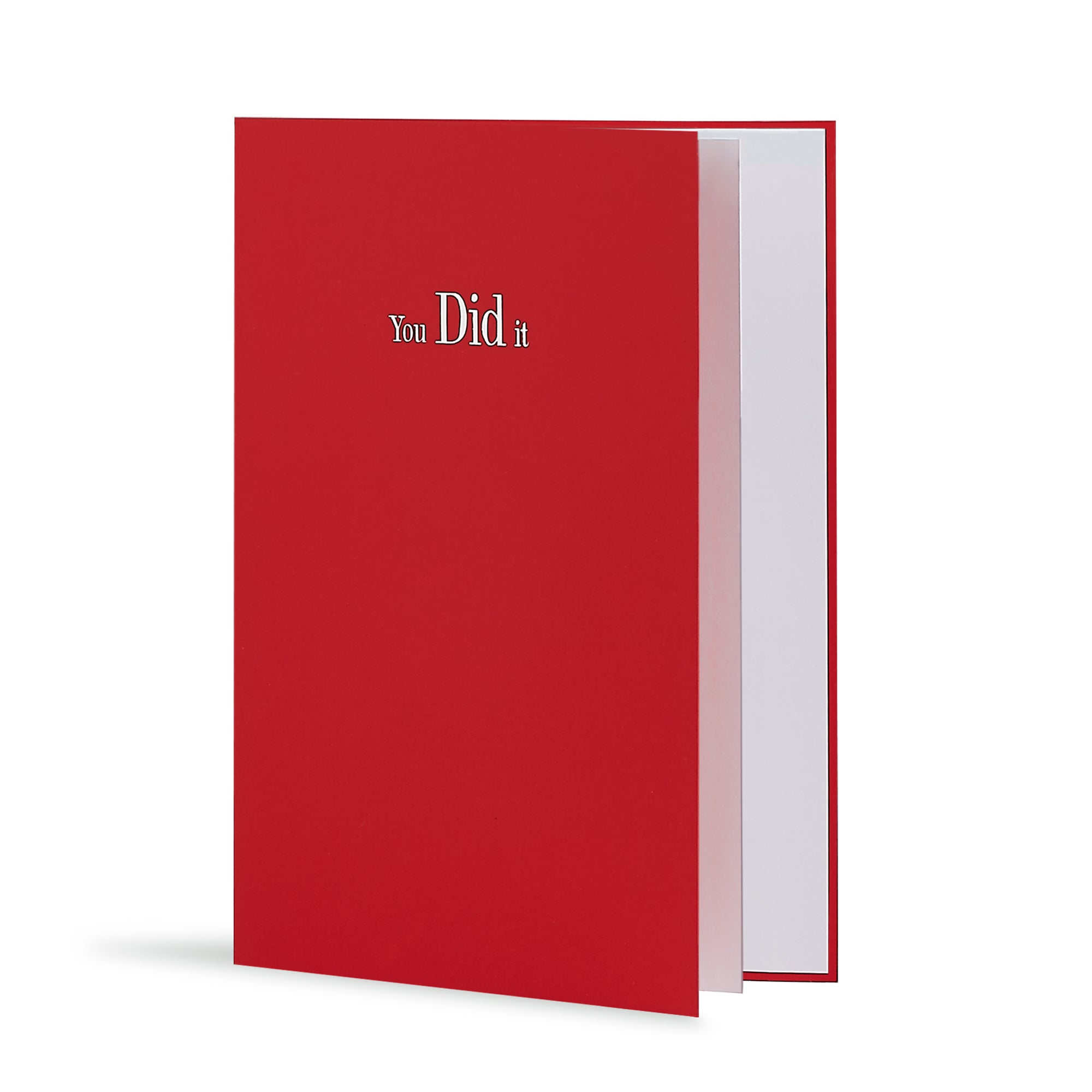 You Did It Greeting Card in Bright Red, Side
