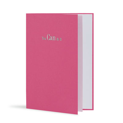 You Can Do It Greeting Card in Ashy Pink, Side