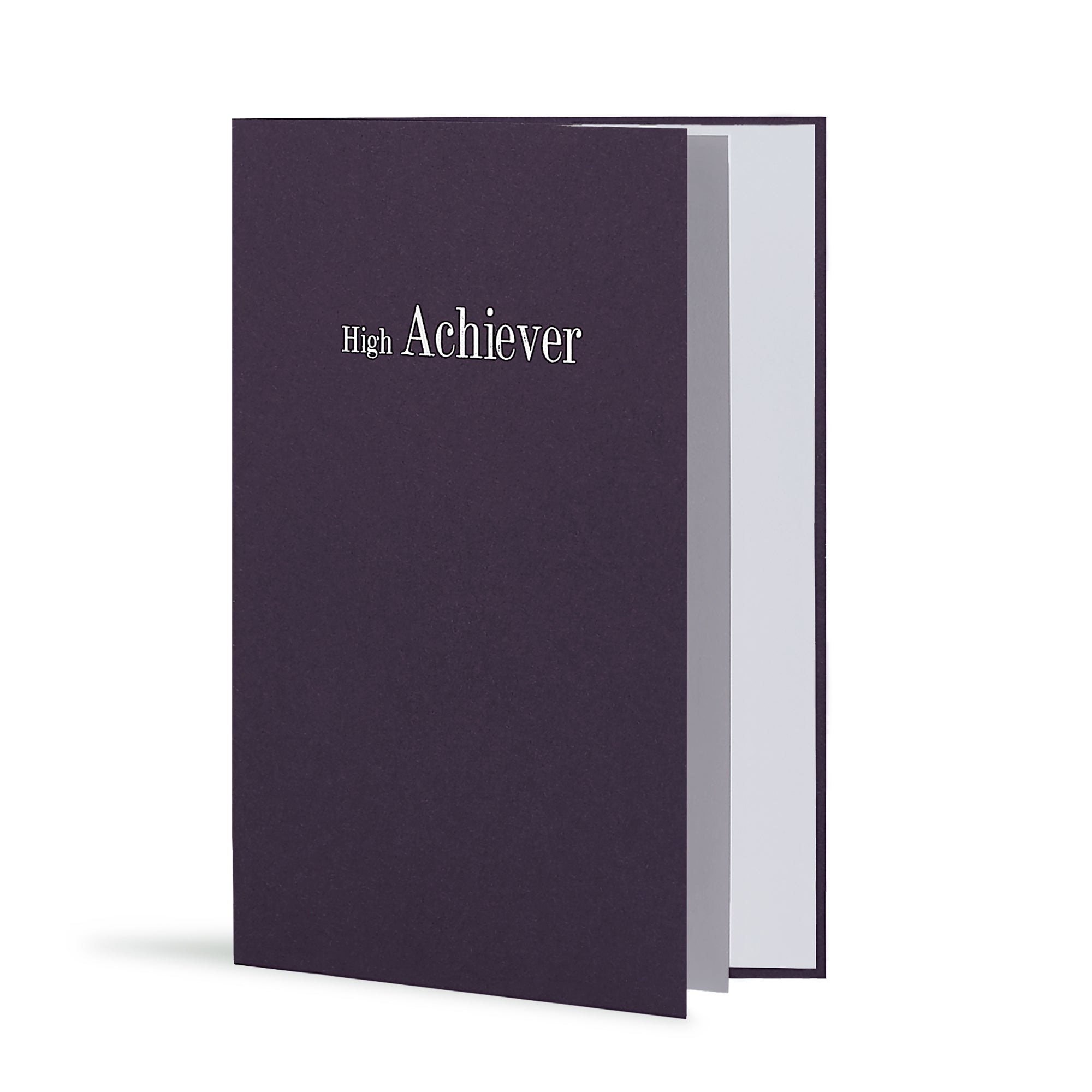 High Achiever Greeting Card in Deep Purple, Side