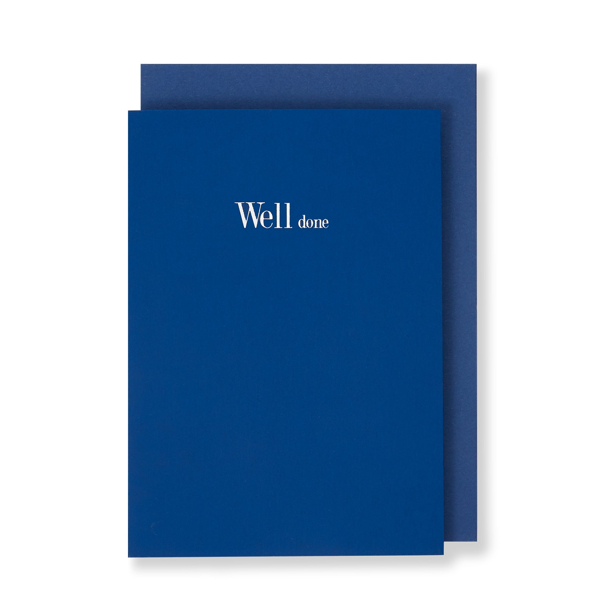 Well Done Greeting Card in Royal Blue, Front