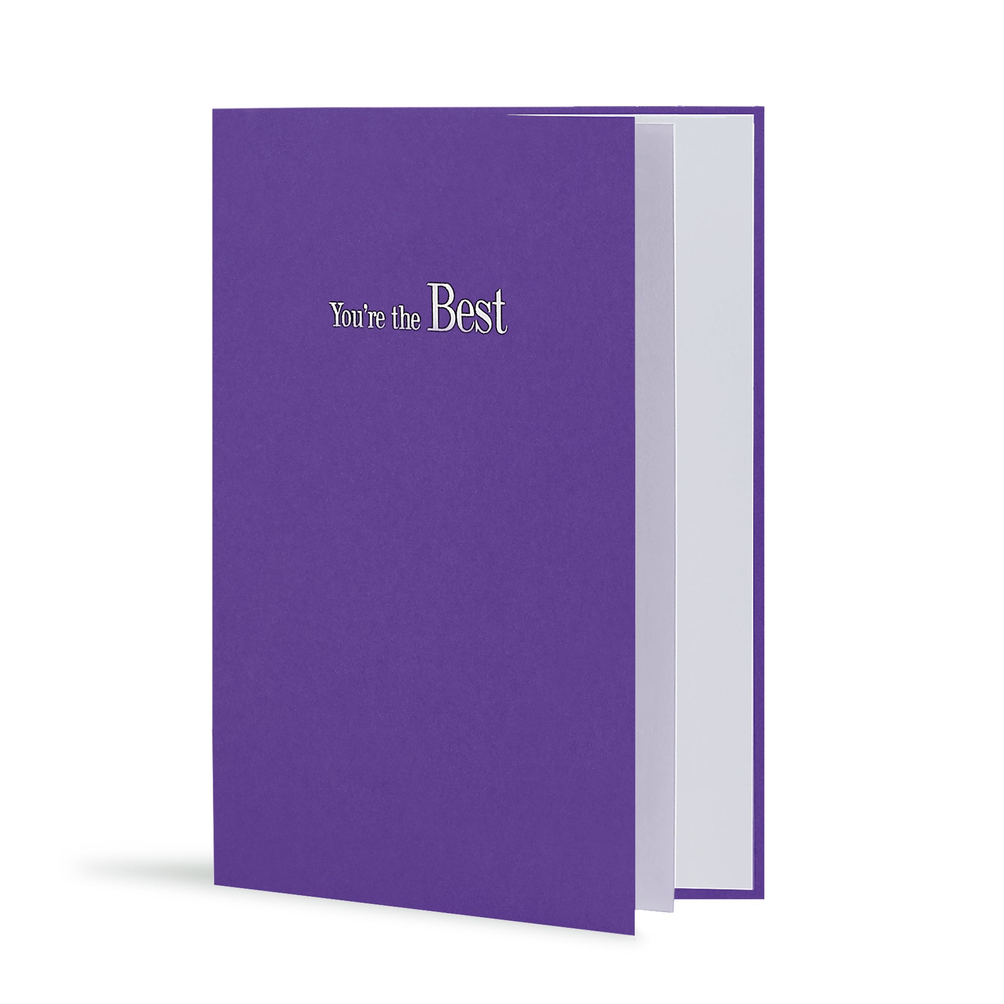 You're The Best Greeting Card in Warm Purple, Side