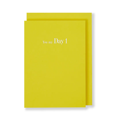 You My Day  Greeting Card in Yellow, Front