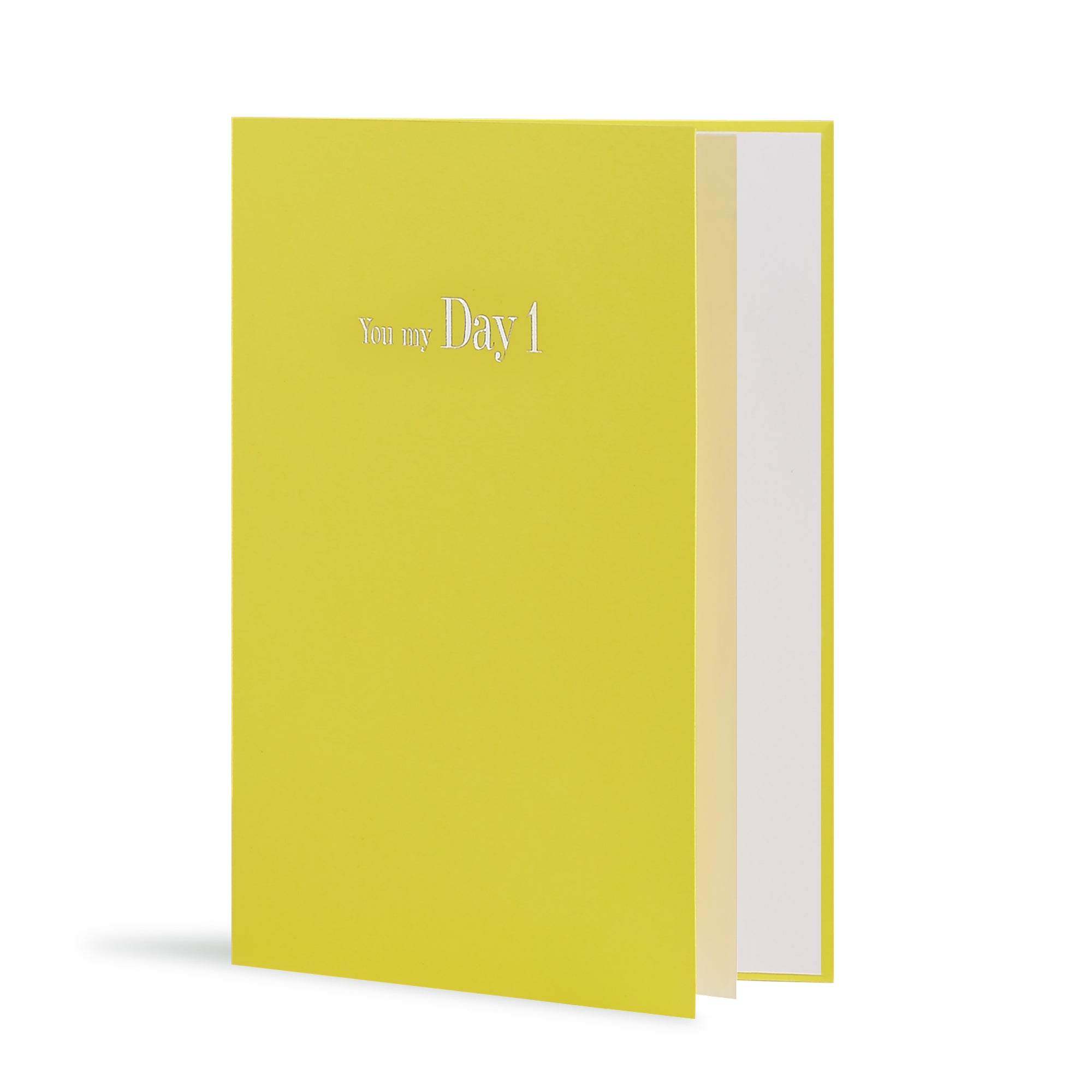 You My Day  Greeting Card in Yellow, Side