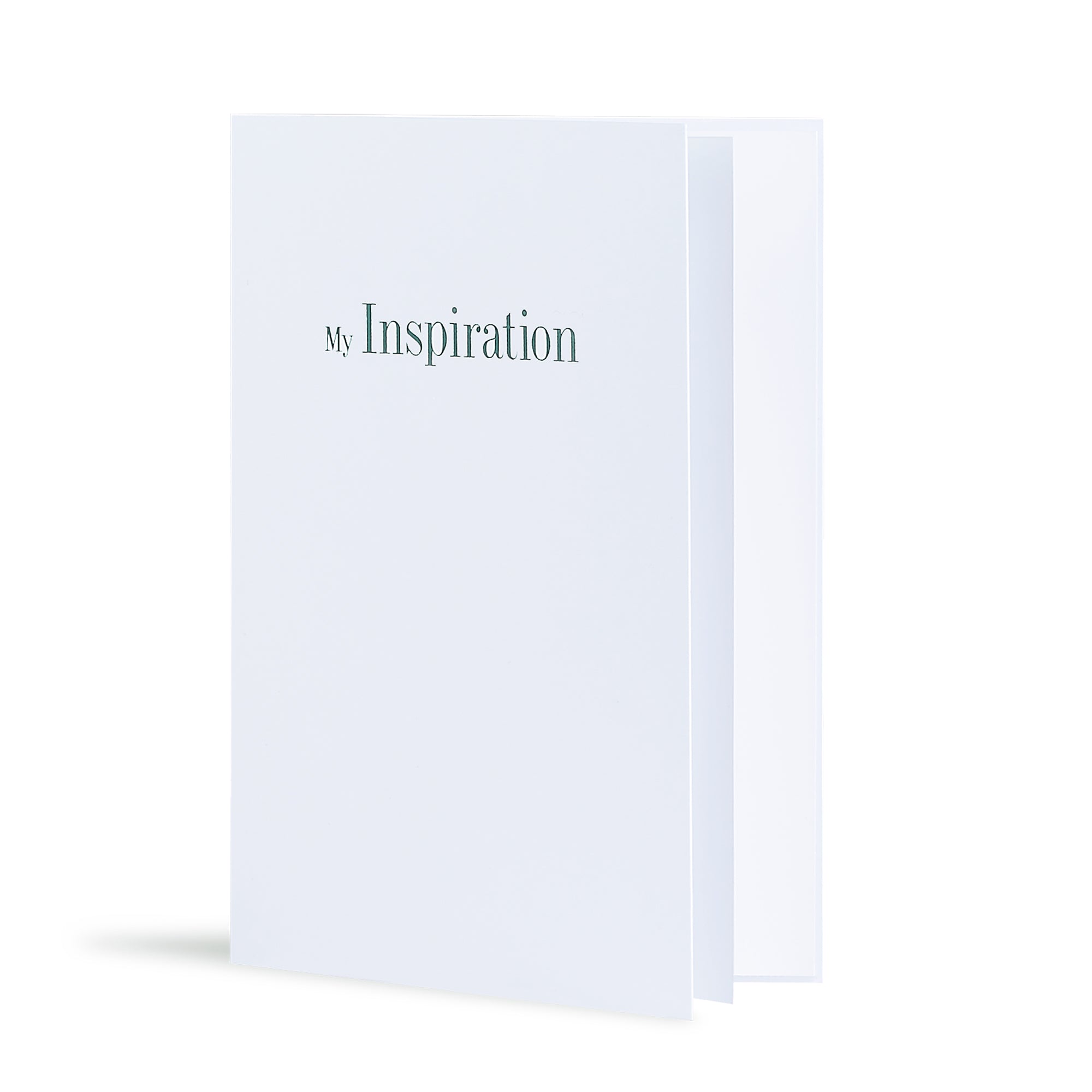 My Inspiration Greeting Card in White, Side