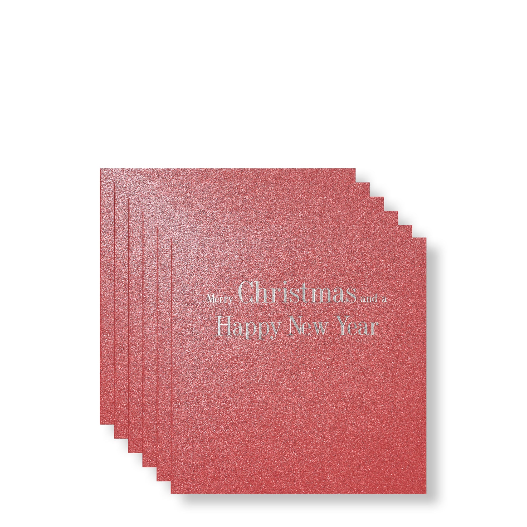 Christmas and New Year Silver Foiled Mini Cards, Front | Boxed Set of 6 | Story of Elegance