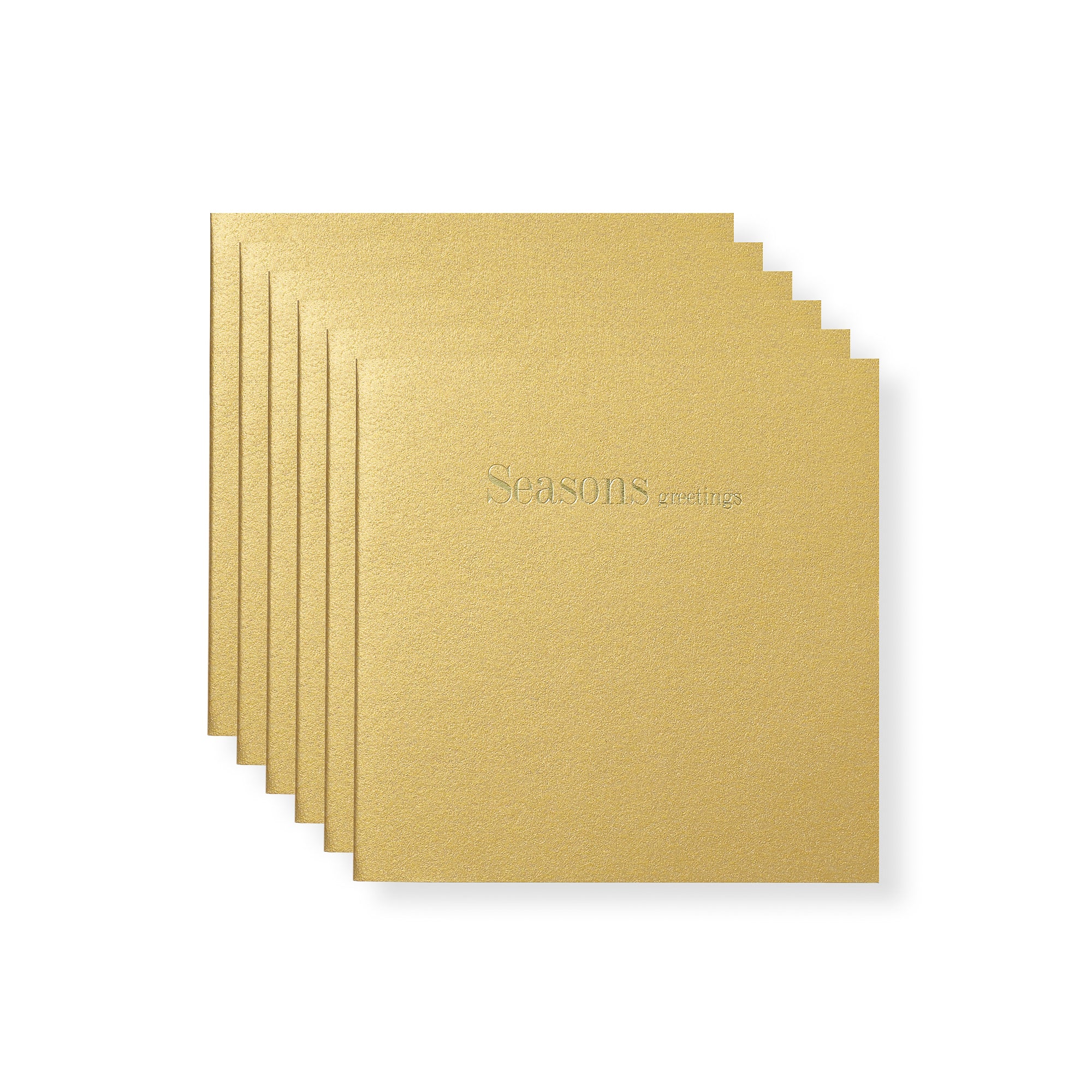 Seasons Greetings Gold Mini Cards, Set of 6