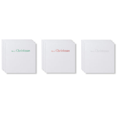 Merry Christmas, Multi Foiled Mini Cards, Sets of 9