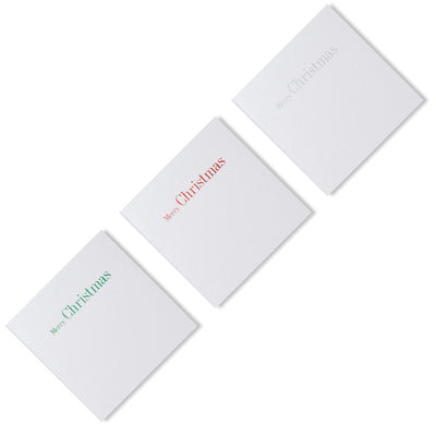 Merry Christmas, Multi Foiled Mini Cards, Sets of 9